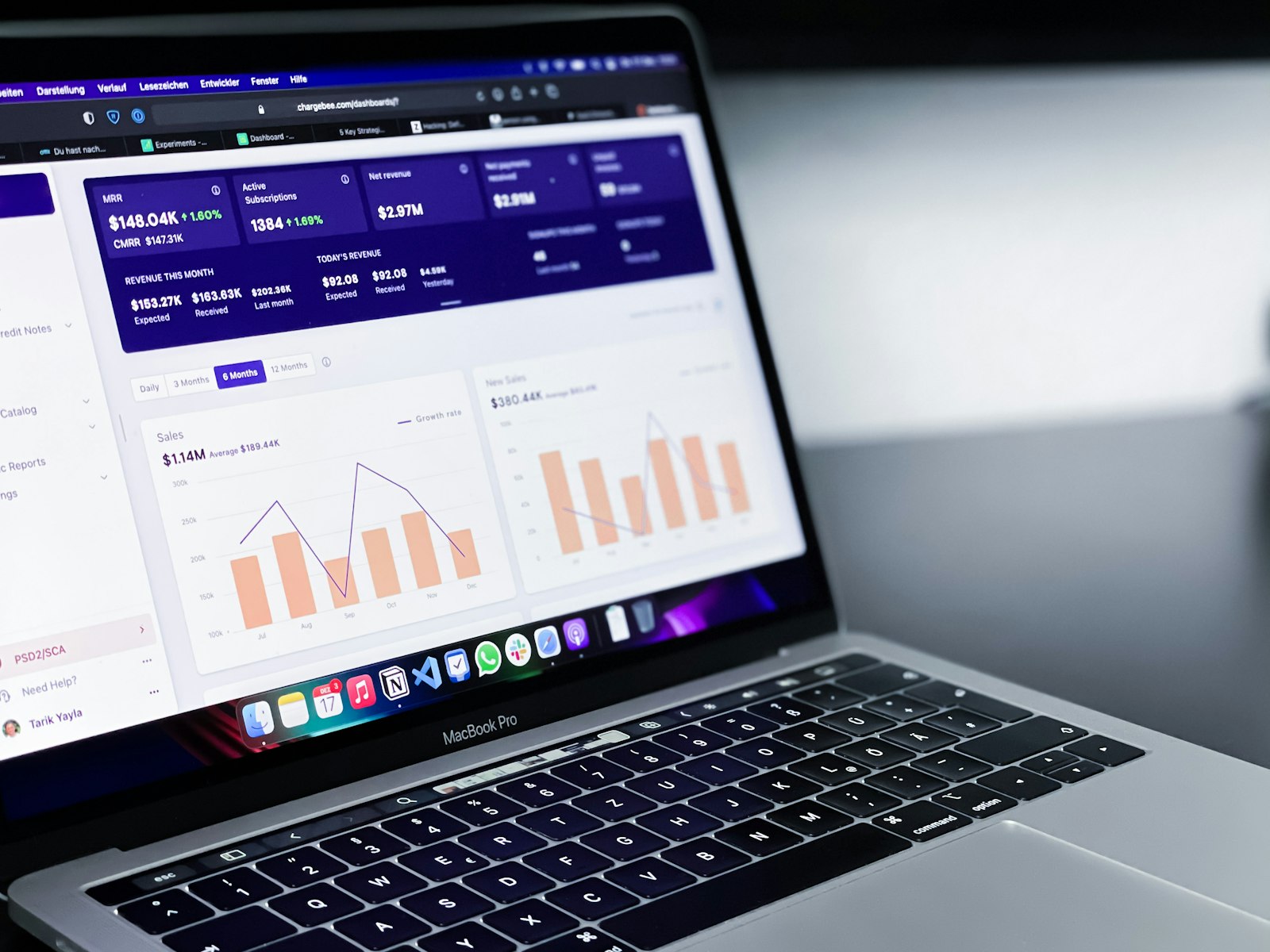 Analytics charts on a screen used to model the internal rate of return on real estate deals