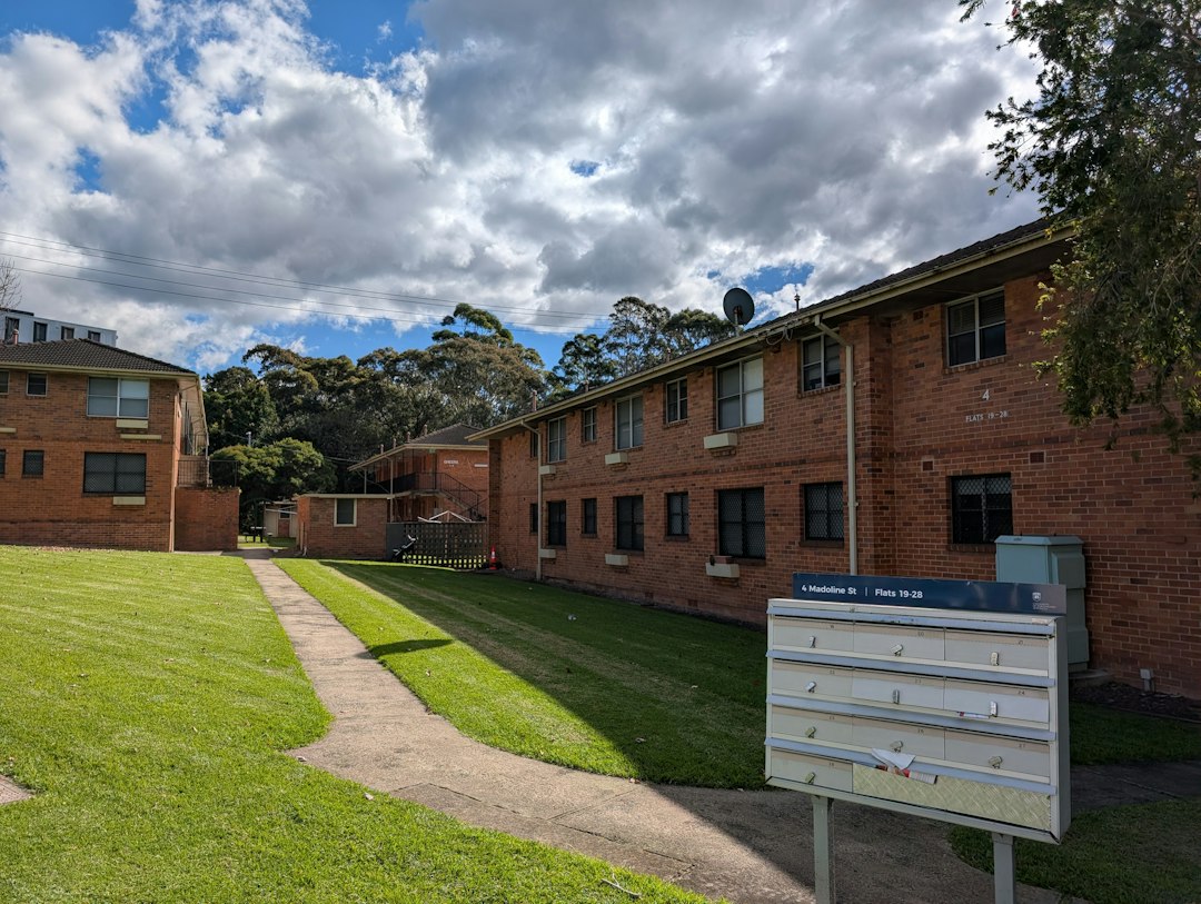Mid-size apartment complex of the kind often bought through a real estate syndication