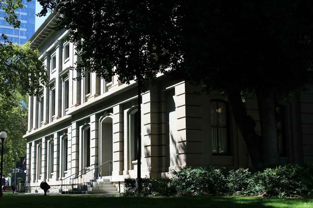 Historic sandstone courthouse, where the lawsuit behind a judgment lien is decided