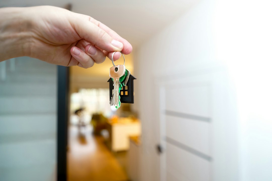 Door key inside a home sold with a wrap around mortgage