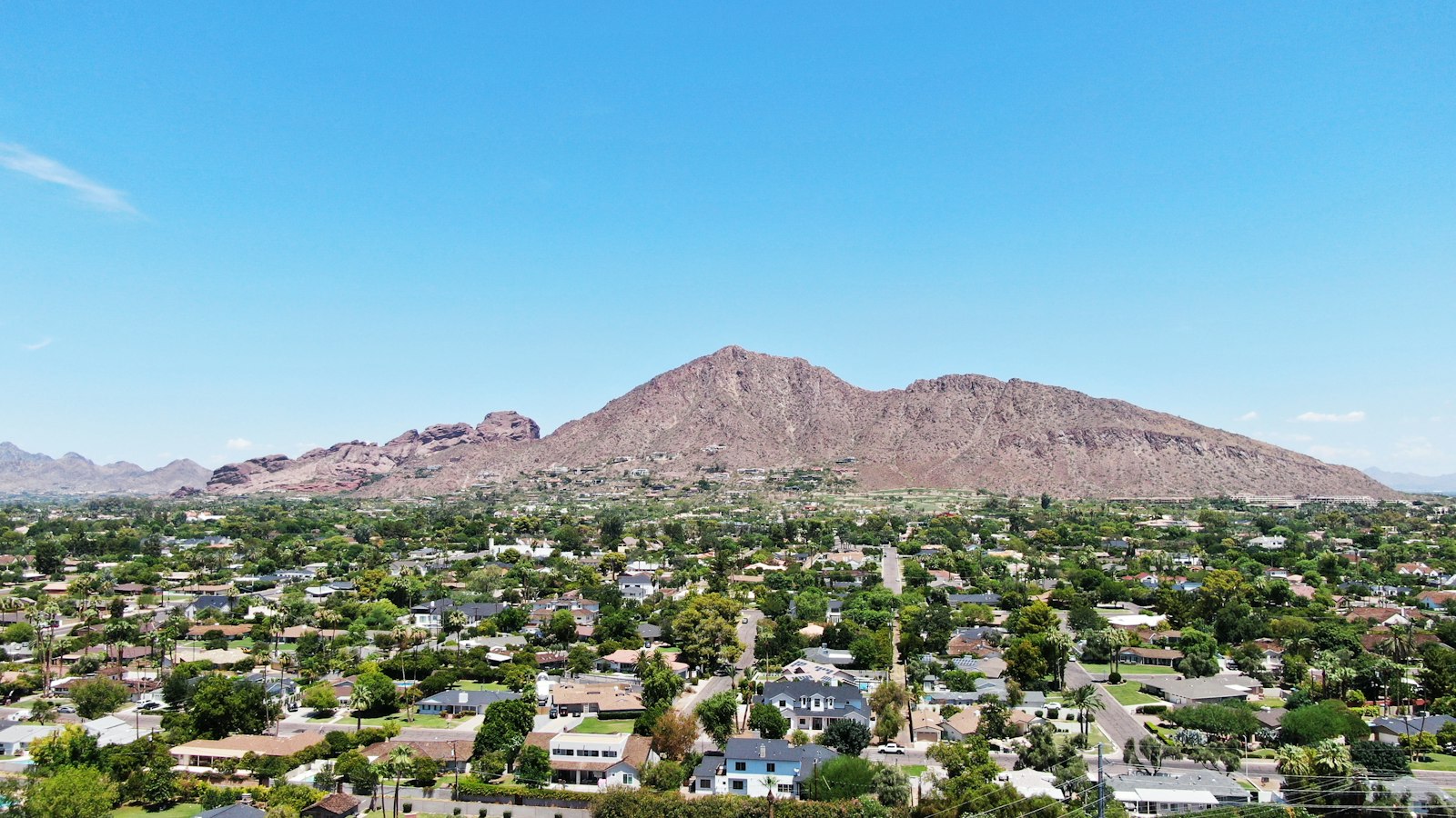 Phoenix neighborhood below Camelback Mountain, where the Arizona foreclosure process applies