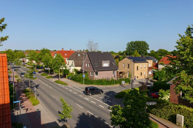 Residential street where investors consider placing bandit signs