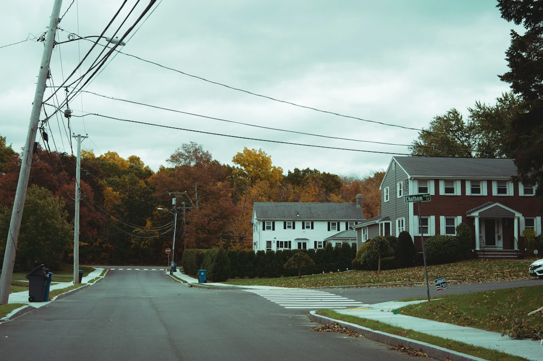 Suburban street of similar homes that could serve as real estate comps