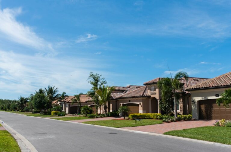 Suburban street of single-family homes that fit a buy box